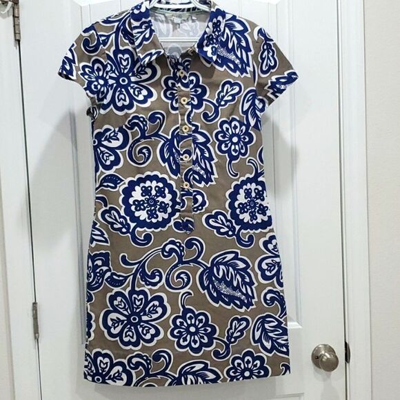 Boden Womans, Short Sleeve Bold Floal Dress, Size 8R - Picture 1 of 7